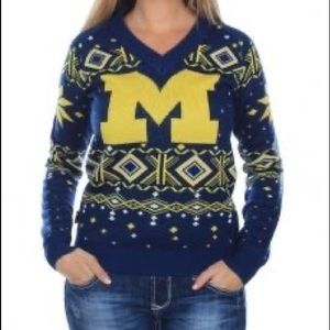 Michigan Wolverines Ugly Christmas Sweater NWOT